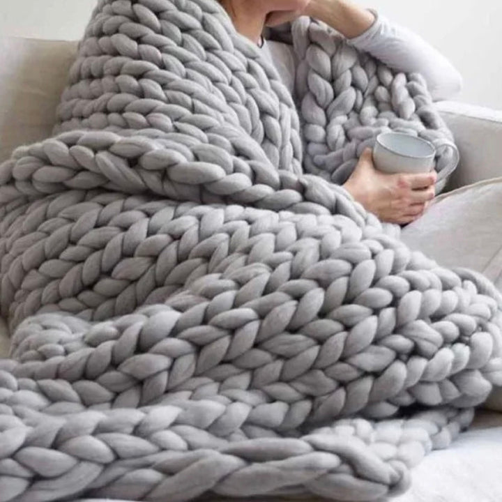 Handmade Chunky Blanket - Silva | Luxury Living Blanket