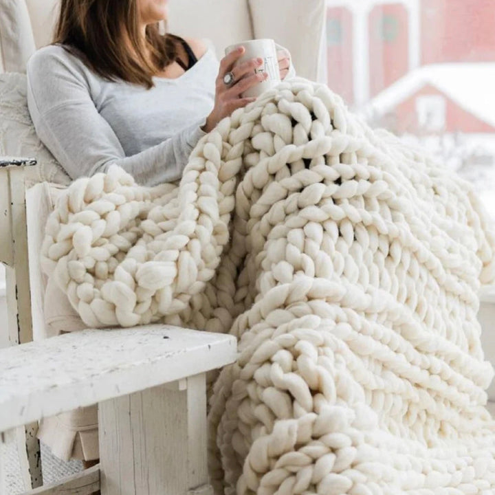 Handmade Chunky Blanket - Silva | Luxury Living Blanket