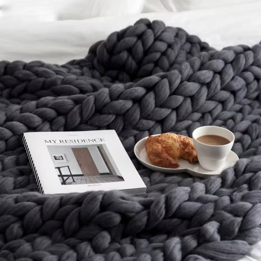 Handmade Chunky Blanket - Silva | Luxury Living Blanket