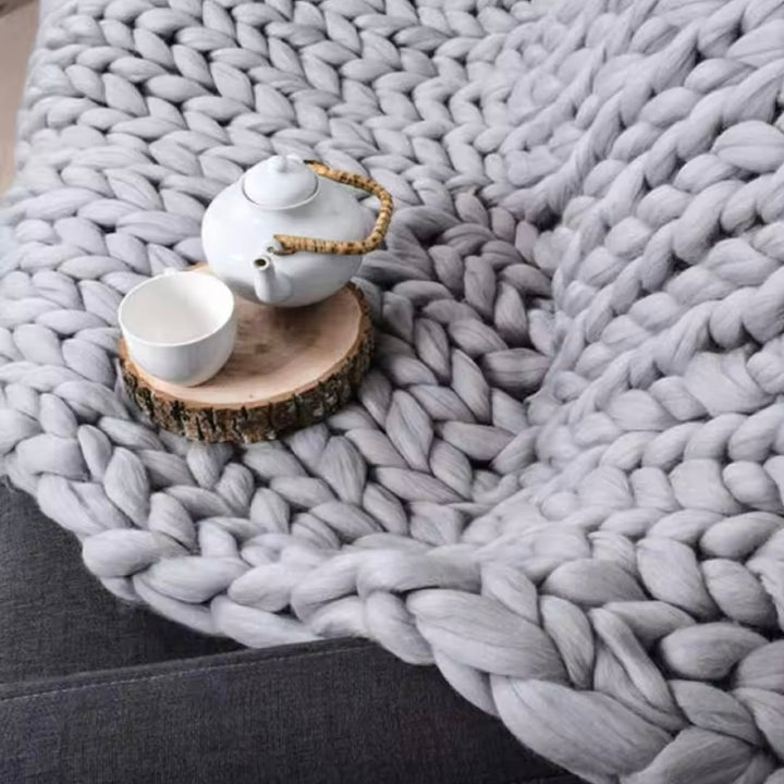 Handmade Chunky Blanket - Silva | Luxury Living Blanket